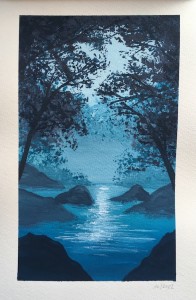 Clair de lune - Gouache - 2022