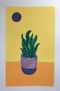 Pot de fleur - Gouache - 2022